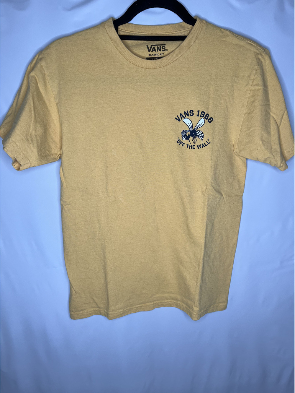 Preloved Vans Men's Yellow/"Get Bit" Shirt Size Small